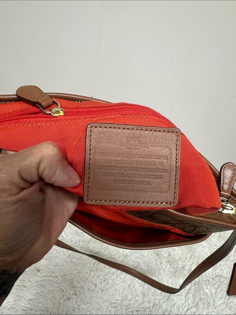 Coach Varsity Stripe Large File Rowan Crossbody Bag Purse - Picture 15 of 15